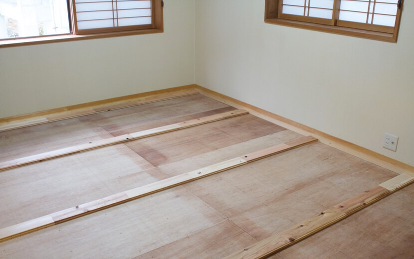 和室の畳を剥がして無垢床に張り替えてみた 6時間で完成する杉30mm厚